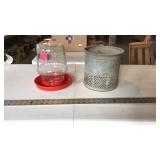 Minnow bucket and chicken waterer