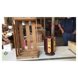 Crate and shoe polish display