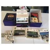 Classic car collector cards and pins