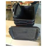 3 Rubbermaid totes