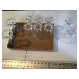 8 water glasses a 2 pieces stemware maybe