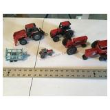 Assorted case international tractors played with
