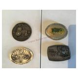 John Deere belt buckles and medallions