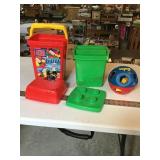 Mega block toys and Tupperware toy