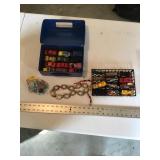 Hot wheels, case, marbles etc