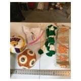 Balls, socks, banner,hat