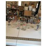 Budweiser and Bud Light beer glasses