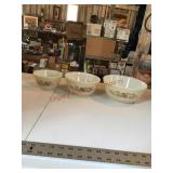 Pyrex mixing bowls