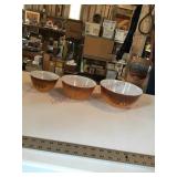 Pyrex mixing bowls