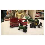 Metal truck and farm toys