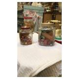 2 Coffee Jars With Beads
