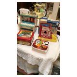 Tin, playskool, FP toys, wooden toys and wagon