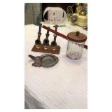 Pipes, humidor, and ashtray