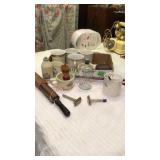 Shaving mugs and supplies