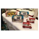 4 Car banks, die cast car