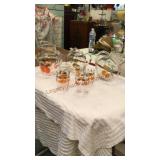 Juice pitchers and glasses