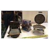 Vintage toasters and waffle iron