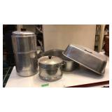 Roaster, coffee pot,misc.