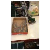 Lamp and water glasses