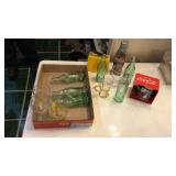 Coca cola bottles etc.