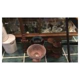 Cat shelf and flower pots