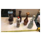 Decanters and beer mugs