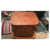 2 Picnic baskets one is full of dishes