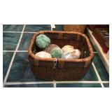 Basket of rag balls