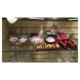 Water glasses plates etc