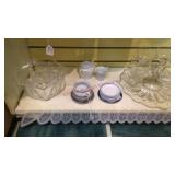 Bowls stemware and Green depression