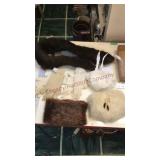 Ladies gloves and muff etc