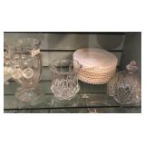 Glass bowls and plates etc