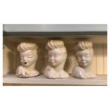 Lady head vases