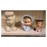 Lady head vases