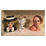 Lady head vases