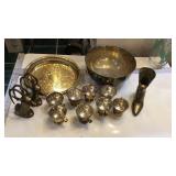 metal tea cups and bowls