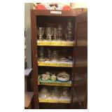 Stemware lamp chimneys etc (contents only)