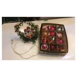 Christmas ornaments and light