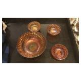 Carnival glass bowls