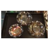 Carnival glass iris bowls