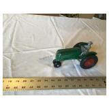 Cast aluminum Oliver tractor with man