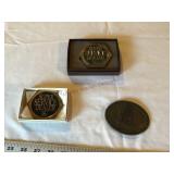 3 John Deere belt buckles