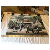 John Deere and Coca-Cola wall hanging