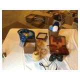 Binoculars  yarn etc.