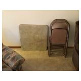 Samsonite Card table with four chairs