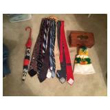 Dekalb hat ties umbrella and jewelry box