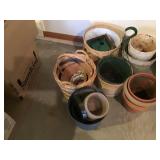 Birdhouse baskets and flower pots