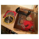 Saw blade clamps etc