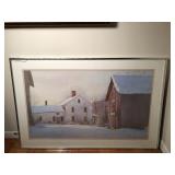 Barn with snow 37x24