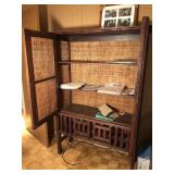 Wicker and wood Dresser w/ key